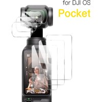 1/2/3pcs Tempered Glass Screen Protector for DJI Pocket 3 HD Camera Lens Film Anti Scratch Protective Cover for Pocket 3 Gimbal