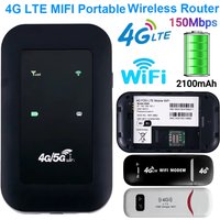 4G LTE Router 150Mbps WiFi Repeater Signal Amplifier Network Expander Mobile Hotspot Pocket Wireless Mifi Modem SIM Card Slot