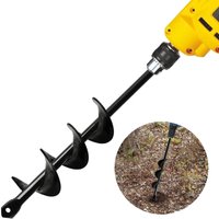 Soil Loosening Garden Auger Spiral Drill Bit Manual Electric Drill for Planting Flowers Vegetables Hole Digger Gardening Tool