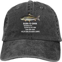 Born To Swim Ocean Is Baseball Cap Men Hats Women Visor Protection Snapback Swim Caps