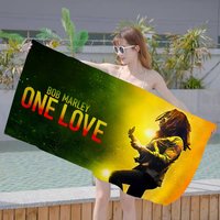 Bob Marley Reggae Music Bath Towel Microfiber Soft Water Absorbing Breathable For Girl Kids Decorative Cartoon Beach Towel