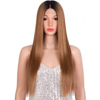 Synthetic Lace Front Wigs For Black Women Brown Blonde Color Hair Long straight Wig 28inch Lace Wig Heat Resistant Cosplay Wigs