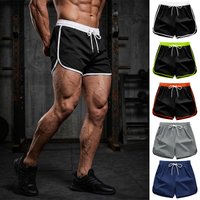 Men's Gym Workout Running Shorts Summer Athletic Quick Dry Breathable Shorts with Drawstring Elastic Waist Split Hem Activewear