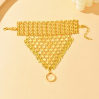 Bohemian Golden Hollow Out Heart Hand Chain Ethnic Tassel Bracelet For Travel Photoshoot Festival Dance Party