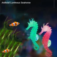 Fish Tank Aquarium Landscape Decorations Luminous Seahorse Silicone Simulation Fish Float Glow in Dark Ornament Home Decoration