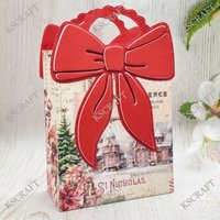 KSCRAFT Large Bow Bag Topper Cutting Dies Stencils for DIY Scrapbooking Decorative Embossing DIY Paper Cards