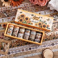 20 Rolls Vintage Bee Flower Washi Tape Set 5 Widths Decorative Masking Tapes for Scrapbooking Journals Supplies
