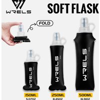 WRELS Sports Water Bottle Large Capacity Motivational Portable Water bottle Outdoor Sport Fitness BPA Free Folding Water Bottle