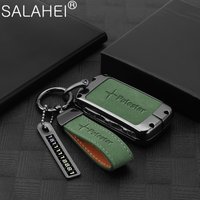 Leather Car Smart Remote Key Case Full Cover Protection Holder Shell For Volvo Polestar 2 Polestar 3 2023 2024 Keyless Keychain