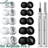HAPPORIA Silicone Ear Tips for AirPods Pro 3 Replacement Earbuds Noise Reduction Anti-slip Ear Caps Secure Fit Soft Ear Cushion