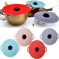 Cooking Tool Multifunction Reusable Silicone Pan Pot Lid Cover Food Fresh Keeping Cover Boil Over Spill Stopper Cookware