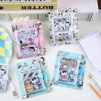 Cute Snoopy Mini Diary Notebook Set with Ballpoint Pen Kawaii Student School Stationery Office School Supplies Gifts