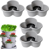 Vertical Tower Stackable FlowerPot Multi-layer Plastic Flower Pot with Movable Casters Strawberry Planter Tower Flower Pot
