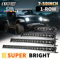 CO LIGHT Neue schlanke LED-Leiste Offroad 50" einreihige 80000LM Flutlichtstrahl-Arbeitslichtleiste für ATV LKW Auto SUV Traktor 12V 24V