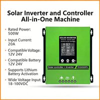 Household single-phase solar power12V24V Photovoltaic Charging and Off-grid Inverter Control Integrated Unit500WPure Sine Wave