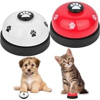Dog Doorbells, 1 Pcs Metal Bell Dog Training with Non Skid Rubber Bottoms Dog Door Bell for Potty Training Clear Ring Pet Tool