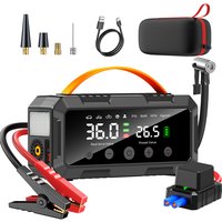 10000a Amp Dual 25mm Cylinder 200psi Smart Car 12v Battery Booster Auto Tire Super Compressor Air Pump Power Bank Jump Starter