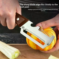 2-in-1 Serrated Peeling Knife Efficient Vegetable Peeler with Comfortable Plastic Handle for Potatoes Carrots Apples in Kitchen