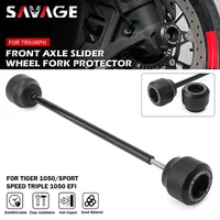 Wheel Axle Fork Crash Slider For Tiger 1050/Sport Speed Triple 1050 EFI Motorcycle Accessories Front Axle Sliders Protector Pad