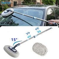 Car Wash Brush Long Handle Adjustable Car Cleaning Brush for Windshield Window Scratch Free Car Detailing Cleaning Brush Mop