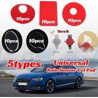 10pcs Car Rain Sensor Gel Pad Adhesive FILM Silicone Cushion Windscreen Windshield Chip Repair Kit Tape Replace Universal Fix