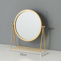 Nordic Small Rotating Desktop Makeup Mirror for Girls Portable Vanity Heart Design Mirror for Dormitory And Home