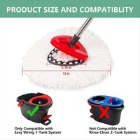 A75K 6PCS Mop Heads Replacements, Replacement Head Deep Cleaning Machine Washable and Easy-to-Replace for O-Ceda