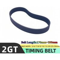 2GT Rubber Timing Belt Length 170 172 174 176 178 180 182 184 186 188 190 192 194 196 198 200mm GT2 Closed Loop Belt 3D Printer