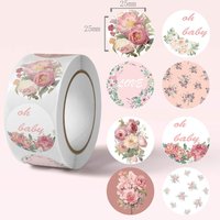 Flower Thank You Stickers Roll |1 inch | 500 Labels for Small Business Stickers| 8 Designs