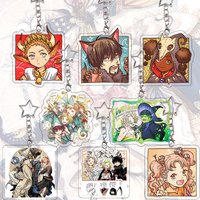 Witch Hat Atelier Cartoon Acrylic Keychain Kawaii Student Gagaga Qifrey Exquisite Keyring Characters Pendant Birthday Gift