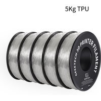Filament TPU transparent GEEETECH 5 kg, matériau hautement élastique et flexible, compatible avec la plupart des imprimantes 3D, diamètre 1,75 mm