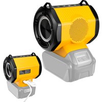 Portable Speaker Bluetooth-Compatible Wireless Speaker with USB/Type-C Charging Player Loudspeaker for Dewalt 20V Battery Pin