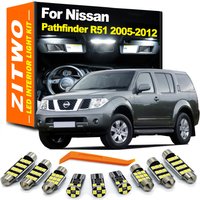 ZITWO 15Pcs LED Interior Light Kit For Nissan Pathfinder R51 2005 2006 2007 2008 2009 2010 2011 2012 LED Bulb License Plate Lamp
