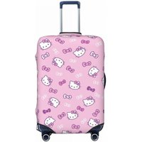 Custom Girls Kitten Classical Printing Luggage Cover Elastic Cute KT Cat Travel Suitcase Protective Covers Fits 18-32 Inch