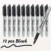 1Set Black Marker Pen Waterproof Line Drawing Marker Quick Drying Outlining Drawing Pen for Art Painting Tattoo