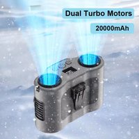High Speed Rotating Mini Waist Hanging Fan Portable Power Bank USB Charging Fan Neck Hanging Turbofan For Outdoor