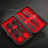Edelstahl Maniküre Pediküre Kit profession elle Nagel Fußpflege 7/10/12/15/18 stücke schwarz Nagel Clipper Set