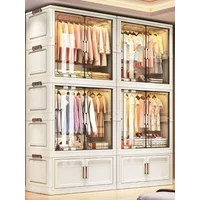 Folding Storage Cabinet Wall Mounted Foldable Locker Compact Organizer for Home Office Space Saving Design