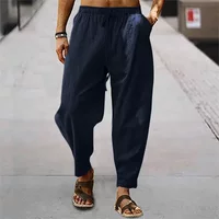 Men's Casual Pants Summer Male Breathable High Quality Trousers Sweatpants Solid Color Fitness Pants Jogging Fitness Streetwear