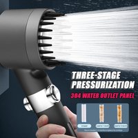 Pommeau de douche noir, haute pression, 3 Modes, support de filtre Boost réglable avec tuyau pour ensembles d'accessoires de salle de bains, nouvelle collection
