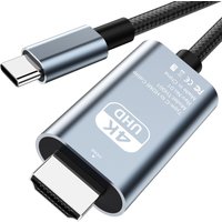 HDMI Adapter USB Type C MHL Cable Braided 4K HD Video Converter HDTV Cord for Projector Monitor TV Compatible HP Laptop MacBook