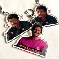 Hot TV Show Keychains for Accessories Bag Pedro Pascal Tlou Keyrings Jewelry Fans Friends Gaming Fan Friends Gifts