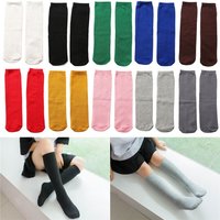 Dress Cotton Cotton Stockings Soild Color Soft Knee High Socks Long Socks