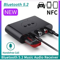 Bluetooth 5.2 Audio Receiver NFC U Disk RCA 3.5mm AUX USB Stereo Music Wireless Adapter With Mic For Car Kit Speaker Amplifier