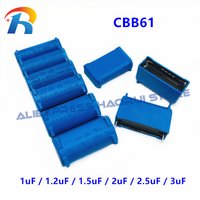 10pcs/lot BM CBB61 1uF 1.2uF 1.5uF 2uF 2.5uF 3uF 450VAC Air conditioning fan Pin type Motherboard capacitor start component