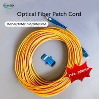 Cable Fibra Optica 3/5/10/15/20/30M SC/UPC-SC/UPC FTTR Fibra Optica Single-Mode Single Core Converter Patch Cord Free SC Adapter