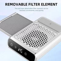 Powerful Nail Dust Vacuum Collector Professional Nail Dust Extractor With Reusable Filter Manicure Equipment Adjustable Speed