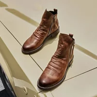 Men Leather Boots 2026 Fashion High-top Tassel Zip PU Leather Shoes Autumn Winter Ankle Boots Mens Boots Plus Size 48