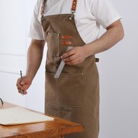Modische Canvas-Schürze für Zuhause, Küche, Gartenarbeit, Arbeitskleid, Damen, Küche, Restaurant, Arbeitsschürze