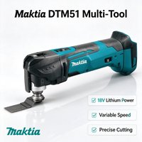 Original Makita DTM51 Akku-Multifunktionswerkzeug mit 6 Klingen für Heimrenovierung, DIY-Schneiden, Schleifen, Schaben und Umgestaltung